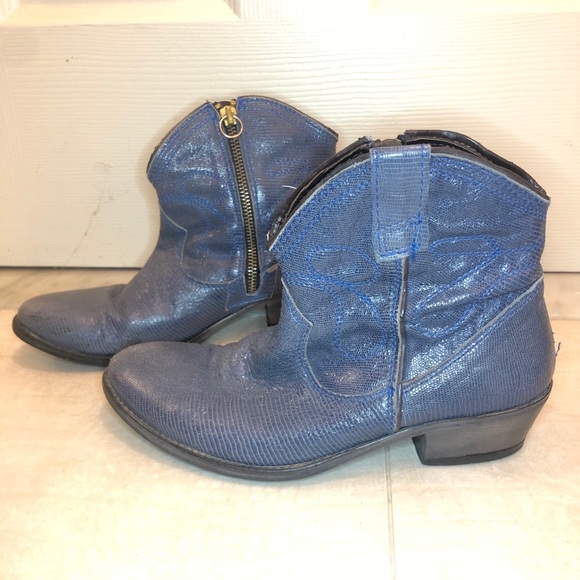 Manas Lea Foscati Leather Italian Cowboy Boots - Picture 11 of 14